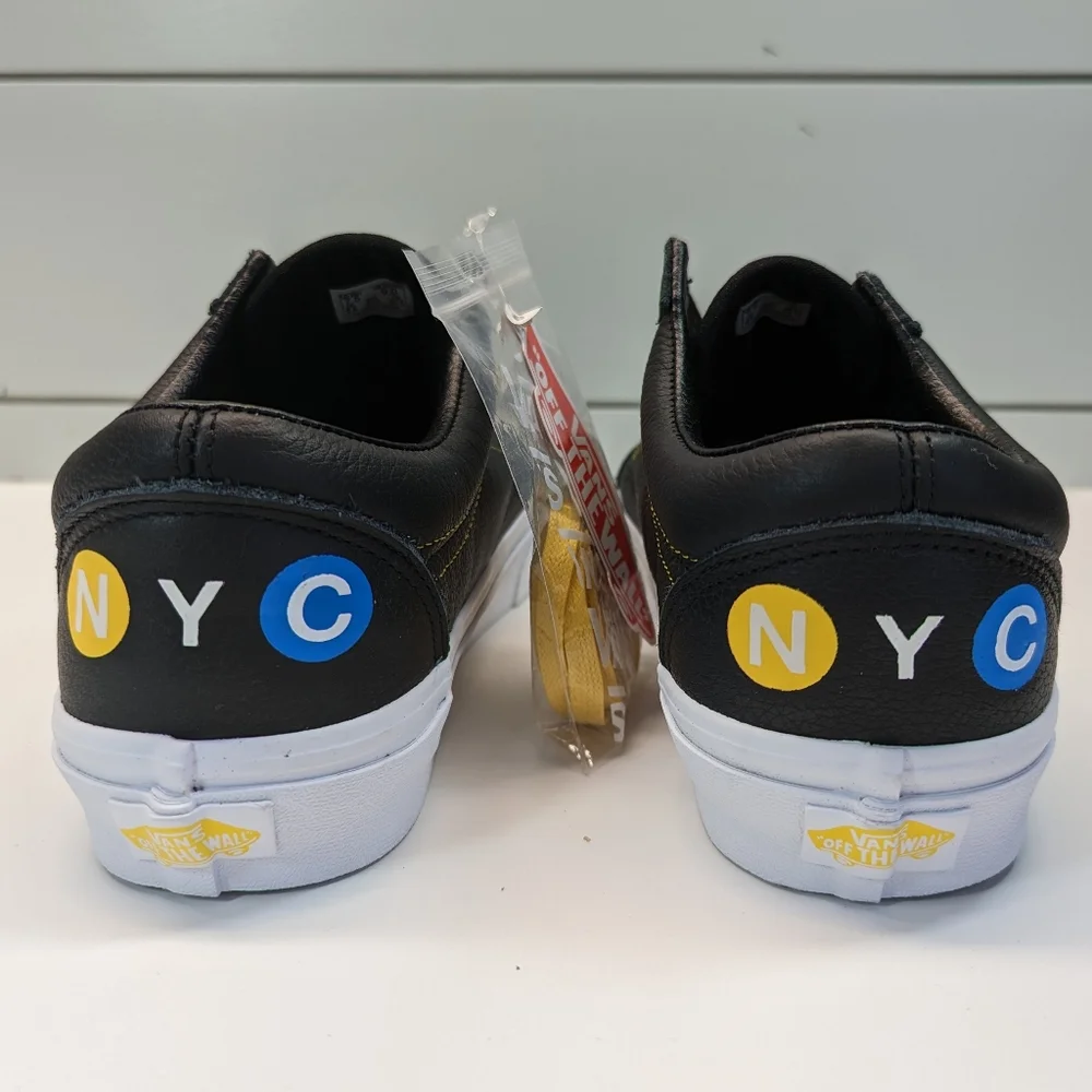 Vans Old Skool NYC 66 Subway Black Leather Fashion Casual Sneakers sz Women's 7 - Picture 9 of 11